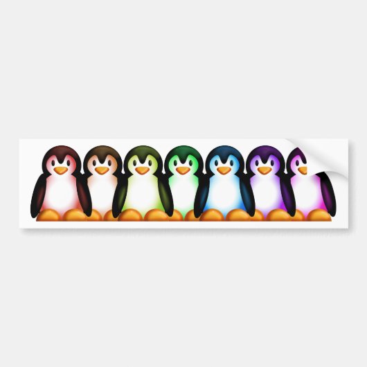 Spectrum Penguin Bumpersticker (Voorkant)