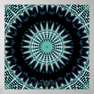Spectrum Soundwave Mandala Poster