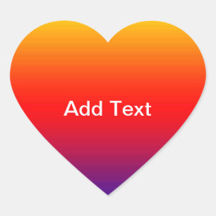 Spectrum van horizontale kleuren -1 hart sticker