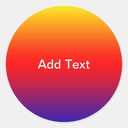 Spectrum van horizontale kleuren -1 ronde sticker (Voorkant)