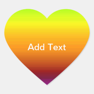 Spectrum van horizontale kleuren -3 hart sticker