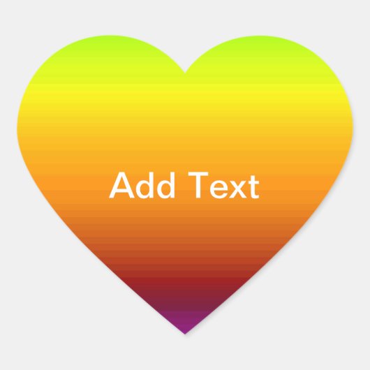 Spectrum van horizontale kleuren -3 hart sticker (Voorkant)