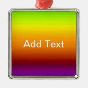 Spectrum van horizontale kleuren -3 metalen ornament