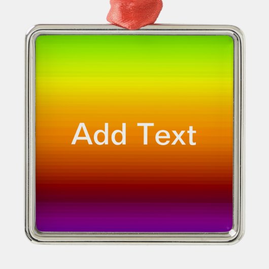 Spectrum van horizontale kleuren -3 metalen ornament (Voorkant)