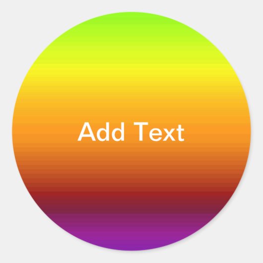 Spectrum van horizontale kleuren -3 ronde sticker (Voorkant)