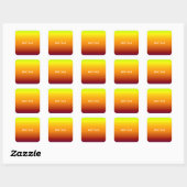 Spectrum van horizontale kleuren -3 vierkante sticker (Vel)