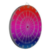 Spectrum van horizontale kleuren - 4 dartbord (Voorkant Links)