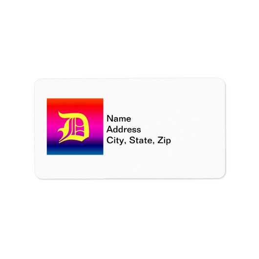 Spectrum van horizontale kleuren - 4 etiket (Voorkant)