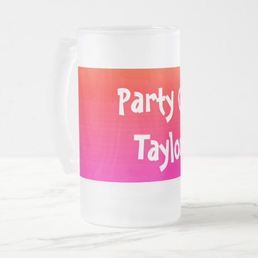 Spectrum van horizontale kleuren - 4 matglas bierpul (Voorkant links)