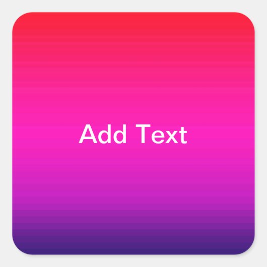 Spectrum van horizontale kleuren - 4 vierkante sticker (Voorkant)