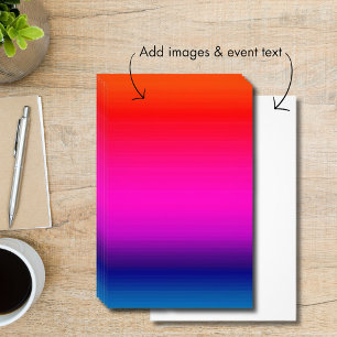 Spectrum van Horizontale Kleuren Rood Paarse Blauw Flyer