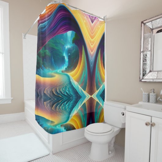 Spectrum waterval 2 douchegordijn (In situ)