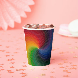 Spectrum wheel made of bricks papieren bekers