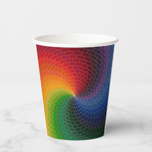 Spectrum wheel made of bricks papieren bekers (Voorkant)