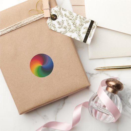 Spectrum wheel made of bricks ronde sticker (Geschenken)