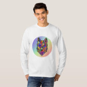 Spectrum Wolf Abstract design t-shirt (Devant entier)