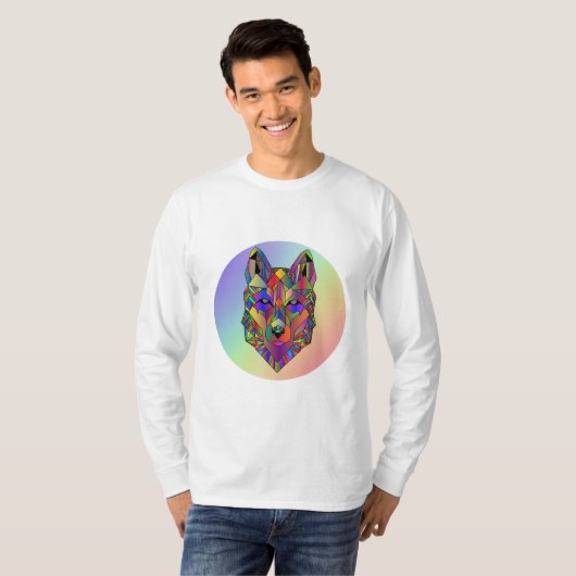 Spectrum Wolf Abstract design t-shirt (Devant entier)