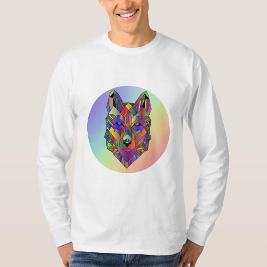 Spectrum Wolf Abstract design t-shirt (Devant)