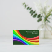 Spectrumkromme 3d - Donkergroen 003300 Visitekaartje (Staand voorkant)