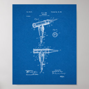 Speculum Patent van de arts - Blauwdruk Poster
