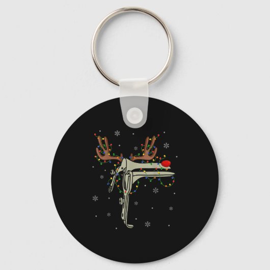 Speculum Reindeer Xmas Light Medical Ob Gyn Nurse Sleutelhanger (Voorkant)