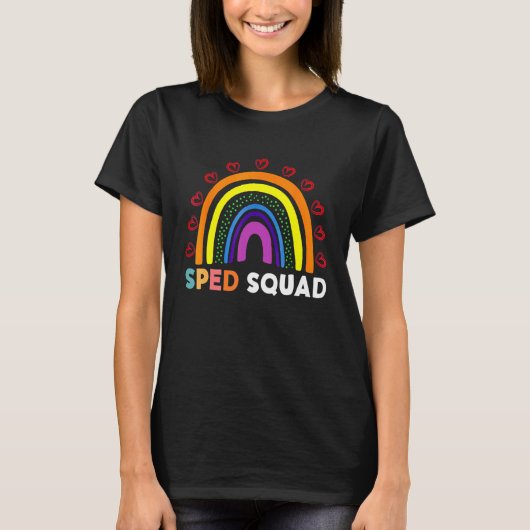 Sped Crew Rainbow Special Education Teacher Back T T-shirt (Voorkant)