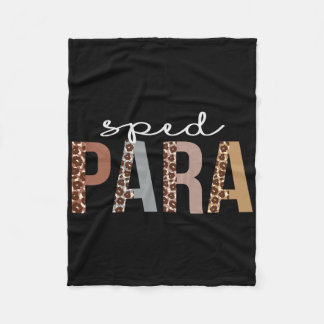 Sped Para Luipaard Waardering Leuk Voor Vrouwen Vo Fleece Deken