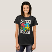 SPED Rocks Special Education Teacher Speducator Wo T-shirt (Voorkant volledig)