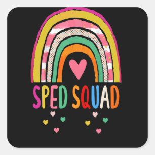 Sped Squad Special Education Teacher Sped Ed Vierkante Sticker