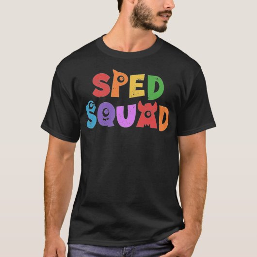 Sped-team  voor speciaal onderwijs voor docenten t t-shirt (Voorkant)