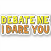 Speech and Debate Team Funny Retro Text Custom Sticker (Voorkant)