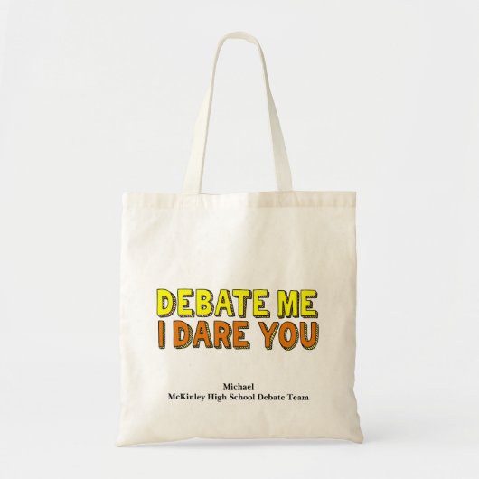 Speech and Debate Team Funny Retro Text Custom Tote Bag (Voorkant)