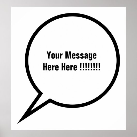Speech-ballon Poster (Voorkant)