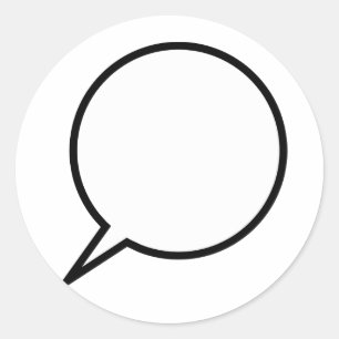 Speech-ballon Ronde Sticker