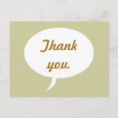 Speech Bubble Bedankt Briefkaarten Light Gold (Voorkant)