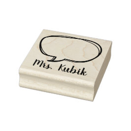 Speech Bubble Custom Teacher Stamp Rubberstempel