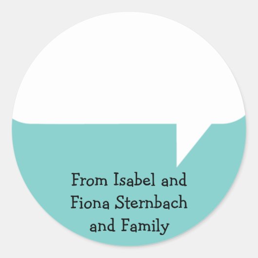 Speech Bubble Gift Sticker (Voorkant)