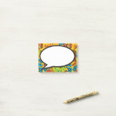 Speech Bubble Leuk Kleurrijk Stripboek Post-it® Notes (Op bureau)