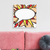 Speech Bubble Modern Leuk Trendy Stripboek Canvas Afdruk (Insitu (Woonkamer))