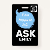 Speech Bubble Volunteer Lanyard Badge – Logo (Dos)