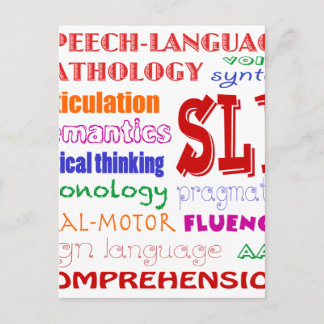 Speech Language Pathologist Colorful Fun Font Briefkaart