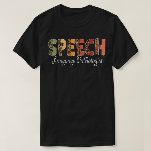 Speech Language Pathologist Fall Autumn Thanksgivi T-shirt (Design voorkant)