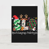 Speech Language Pathologist Reindeer Santa Hat Slp Kaart (Voorkant)
