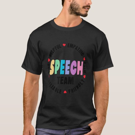 Speech Language Pathologist Therapy Groovy Speech T-shirt (Voorkant)