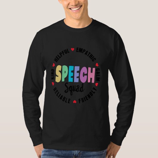Speech Language Pathologist Therapy Groovy Speech T-shirt (Voorkant)