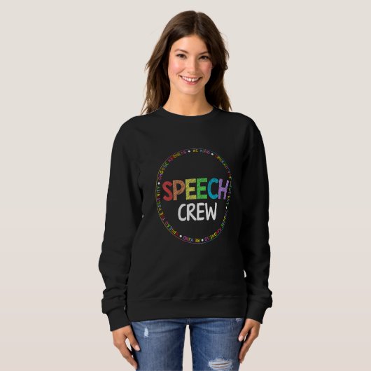 Speech Language Pathologist Therapy Groovy Speech Trui (Voorkant volledig)