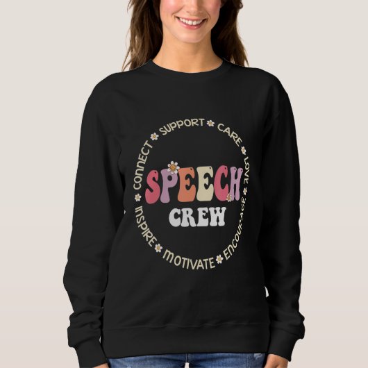 Speech Language Pathologist Therapy Groovy Speech  Trui (Voorkant)