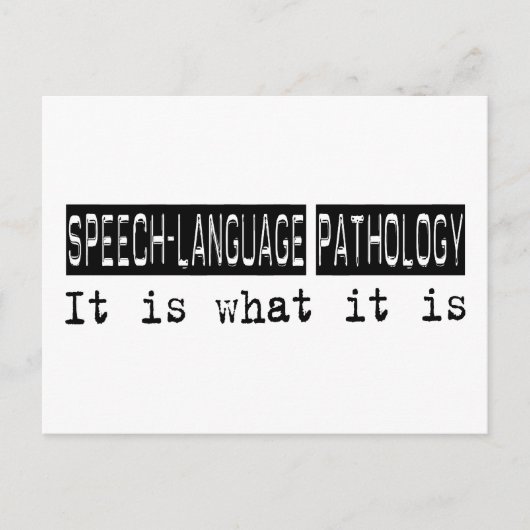 Speech Language Pathology Briefkaart (Voorkant)
