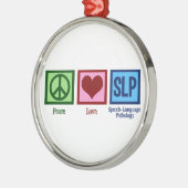 Speech Language Pathology Metalen Ornament (Links)