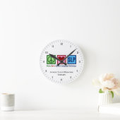 Speech Language Pathology Peace Love SLP Custom Ronde Klok (Huis)